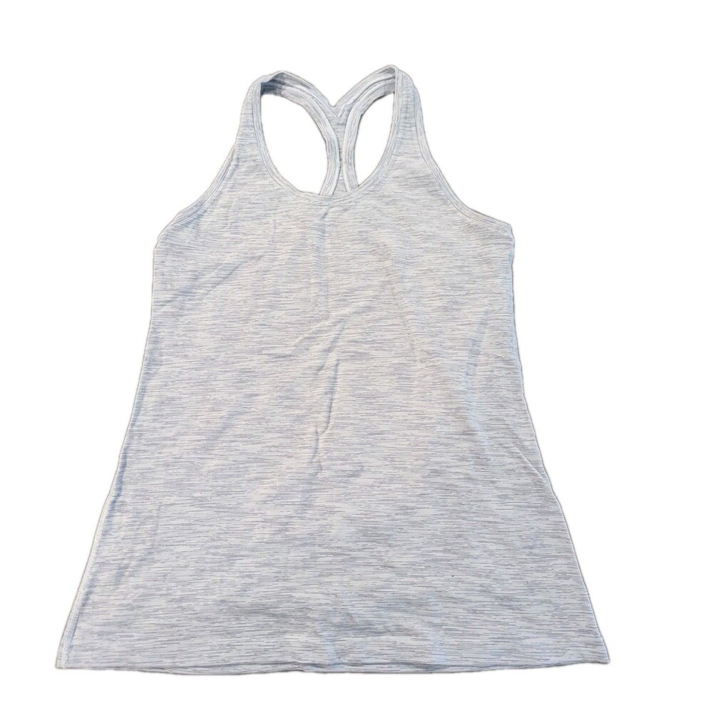 Lululemon Cool Racerback II Tank Size 4? Wee Are From Space White Ice Gray